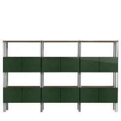 Libreria Flexor Verde In Legno e Metallo di Gio Ponti*Ghidini 1961 Hot