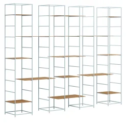 Libreria in Ferro Azzurro 4 Colonne Supermodulare*Marco Ripa Hot