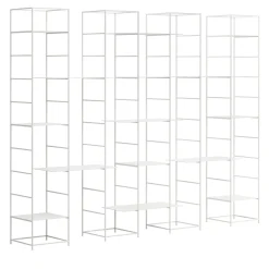 Libreria in Ferro Bianco 4 Colonne Supermodulare*Marco Ripa Outlet