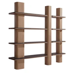 Libreria in Legno con Ripiani in Legno Erice L*Carpanese Home Best