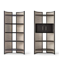 Libreria Itoku Vienna in paglia e frassino rifinito Moka #1*Black Tie Outlet