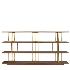 Libreria Kris in noce e ottone*Borzalino Outlet