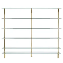 Libreria Legs in cristallo e ottone lucido di Paolo Rizzato*Ghidini 1961 New