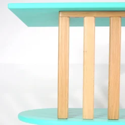 Libreria Lido a due piani in legno verde*Medulum Discount