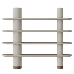 Libreria Mina 220 a 4 ripiani color greige*Ultramobili Discount