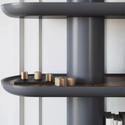 Libreria Mina 220 a 4 ripiani grigio grafite*Ultramobili Clearance