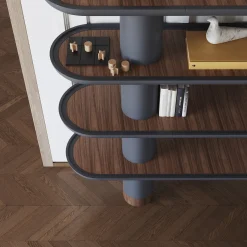 Libreria Mina 220 a 4 ripiani grigio grafite*Ultramobili Clearance