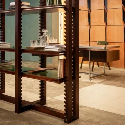 Libreria Modulare in Legno Marrone 