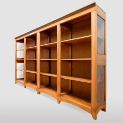 Libreria modulare rustica in castagno*Ebanisteria Roberto Gambella New