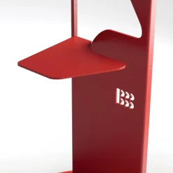 Libreria Neanderthal a 9 ripiani indipendente di colore rosso di Franco Poli*BBB Italia Hot