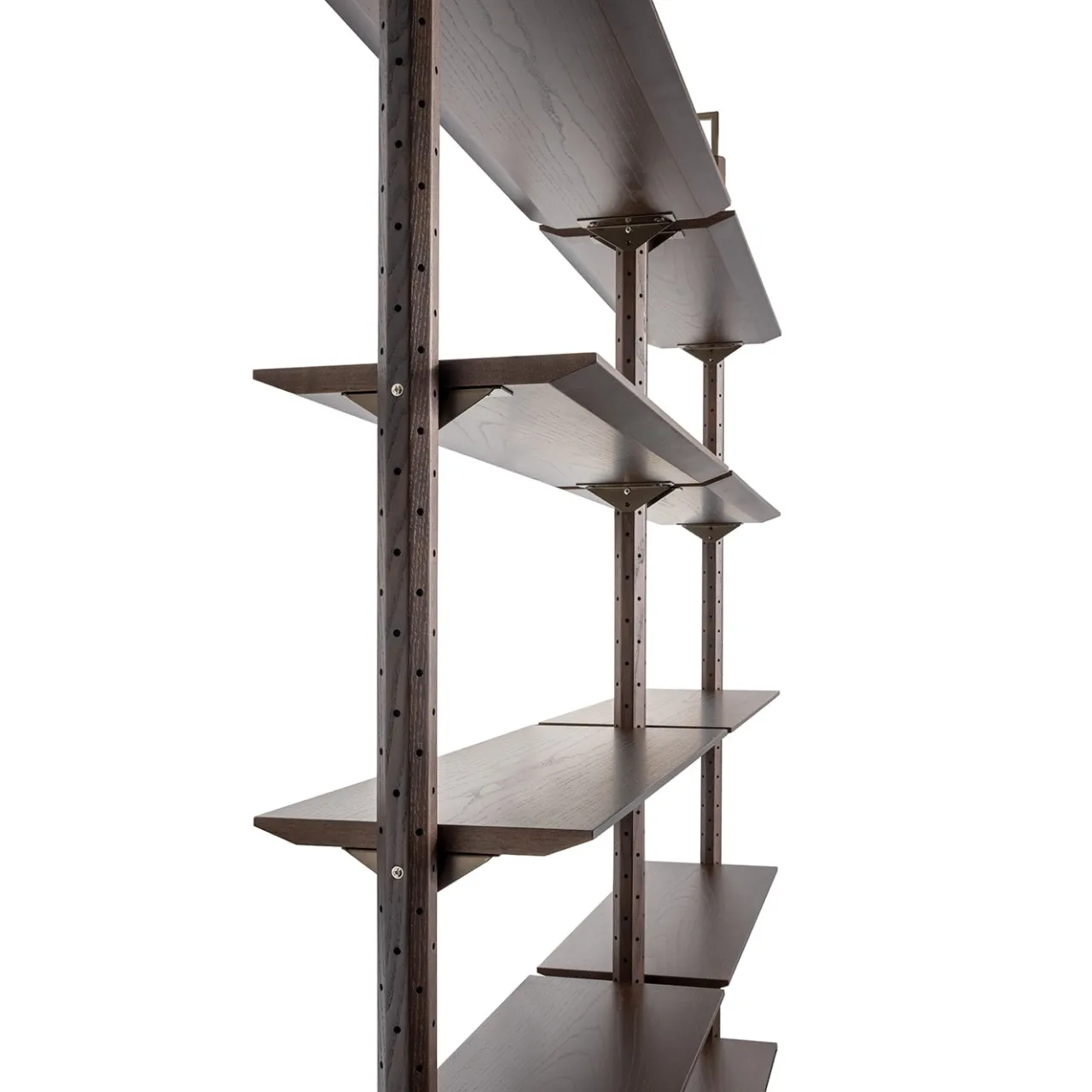 Libreria Octagon in legno di frassino con 10 ripiani di Norberto Delfinetti*Pacini & Cappellini Best