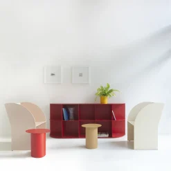 Libreria per esterni in alluminio rosso Coimbra 03*Marco Ripa Best