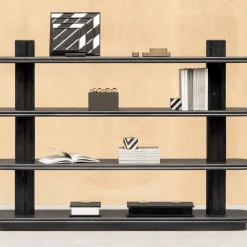 Libreria Scala in legno e pelle*Giobagnara Sale