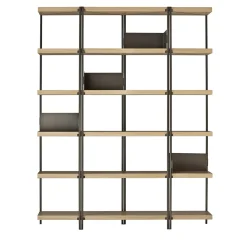 Libreria Zigzag a 5 ripiani in Durmast e bronzo di Konstantin Grcic*Driade