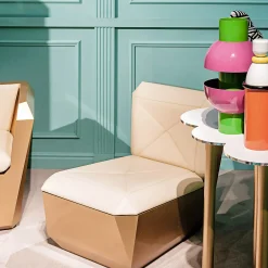 Lingotto Pink Gold Lounge Chair di Garilab by Piter Perbellini*altreforme