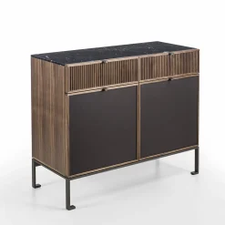 Melodia 2x mobile in legno marrone con piano in marmo*Durame Hot