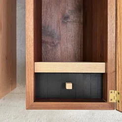 MESCOLANZA Set di 4 armadietti da parete in legno con intarsi*Omar Barbero Best