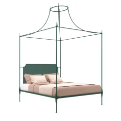 Mida Letto Matrimoniale con Baldacchino in Ferro Verde*Lispi Sale