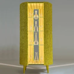 Mobile Aperto Iconic in Legno Giallo e Vetro*Cesare Ferrari Atelier Sale