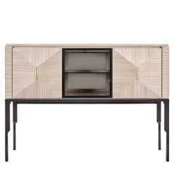 Mobile bar in legno di eucalipto lucido Crystal*Franco Bianchini New