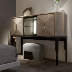 Mobile bar in legno di eucalipto lucido Crystal*Franco Bianchini New