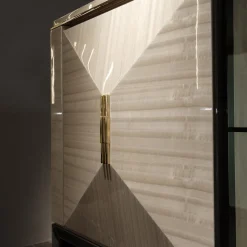 Mobile bar in legno di eucalipto lucido Crystal*Franco Bianchini New