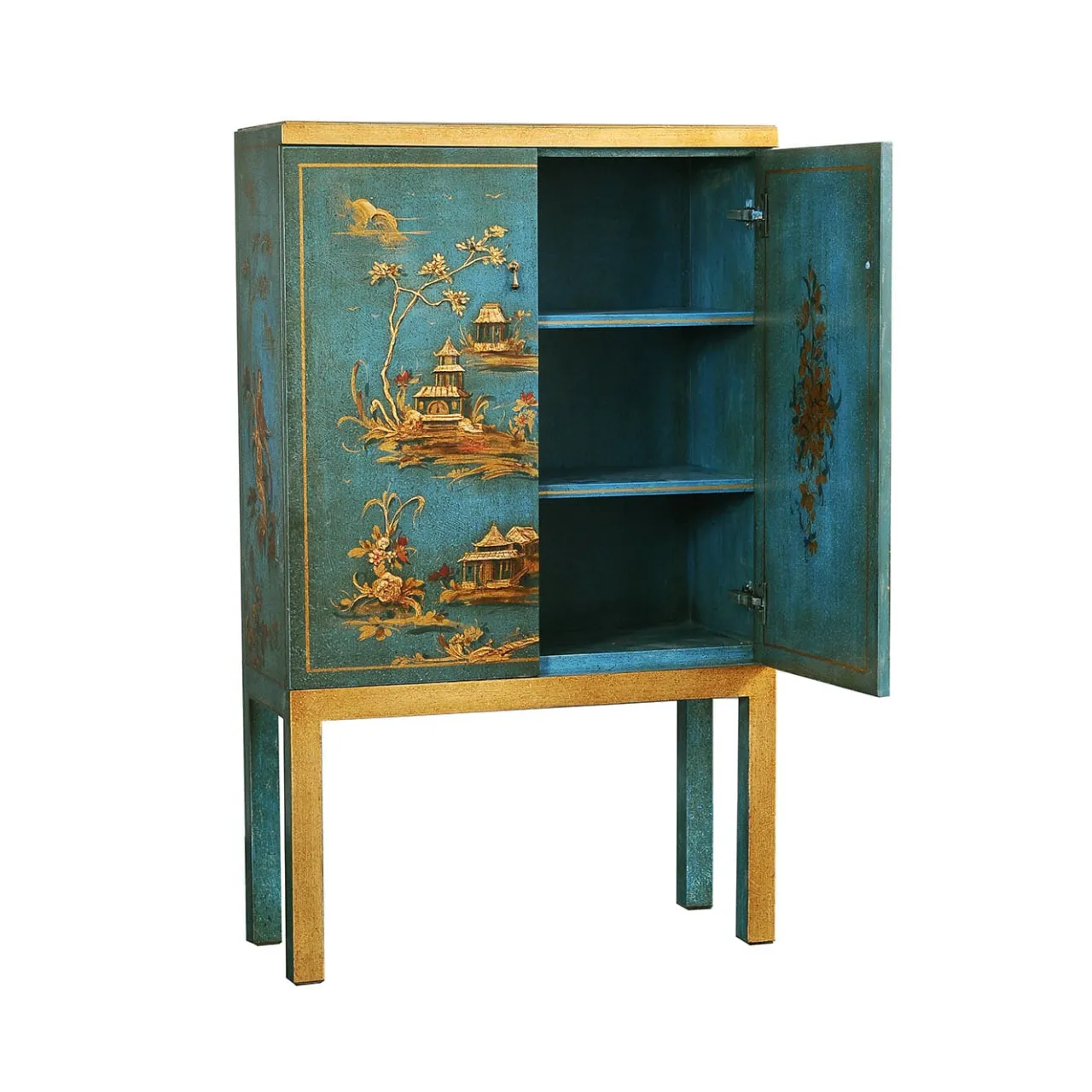 Mobile Bar in Legno Intagliato in Stile Chinoiserie Dante*Spini Firenze Outlet
