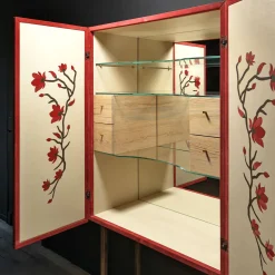 Mobile Bar Marcello in Pelle Rossa*Artèpura Clearance