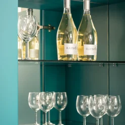 Mobile Bar Marion in Lacca Opaca Turchese e Oro*Isabella Costantini Clearance