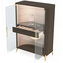 Mobile bar marrone a due ante con luce LED*Morello Gianpaolo Sale