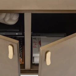 Mobile Bar Universe in Bronzo a 2 Ante con Dettagli in Ottone*Morica Design Best