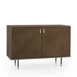 Mobile Bar Universe in Bronzo a 2 Ante con Dettagli in Ottone*Morica Design Best