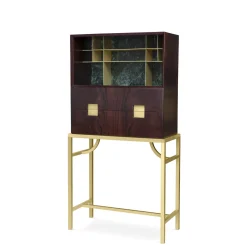 Mobile bar Zuan in mogano e marmo Verde Alpi di Paolo Rizzatto*Ghidini 1961 Outlet