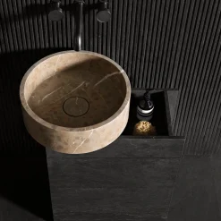 Mobile da bagno 60 in legno e lavabo in marmo Passage*Luce Di Carrara