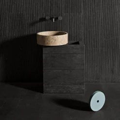 Mobile da bagno 60 in legno e lavabo in marmo Passage*Luce Di Carrara