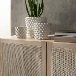 Mobile Elisa in Legno con Ante in Tessuto di Midollo*Mila Maurizi Discount