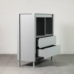 Mobile in Legno Laccato Grigio Opaco #B*Paolo Pallucco Hot