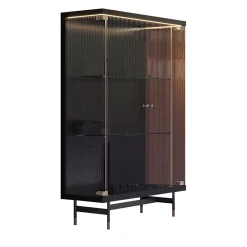 Mobile in vetro canalizzato a 2 porte Opale*Bamax Clearance