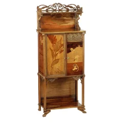 Mobile intarsiato in stile Art Nouveau francese di Emile Gallè*Cugini Lanzani Clearance