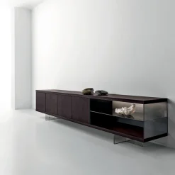 Mobile TV Book in Noce Canaletto con Vetro Fumé*Modesign Discount