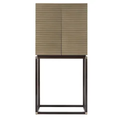 Mobiletto bar Riesling Ottone intagliato Metallo liquido*Armani Casa New