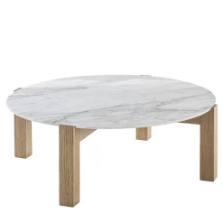 Moon 1 Tavolino rotondo in marmo bianco*Durame Online