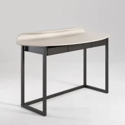 Nakamura Soul White And Black Matte Metal Desk With Drawers*Secolo Best