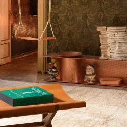 Panca Branda in cuoio pieno fiore cognac*Tonucci Collection New