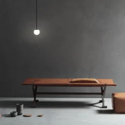 Panca Branda in cuoio pieno fiore cognac*Tonucci Collection New