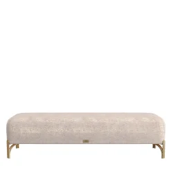 Panca imbottita Flare 02 beige con gambe metalliche*Morello Gianpaolo New