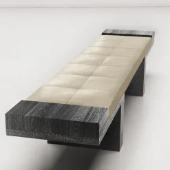 Panca in Pelle e Legno con Pietra Senza Tempo After All*Giopagani Best