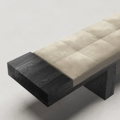 Panca in Pelle e Legno con Pietra Senza Tempo After All*Giopagani Best