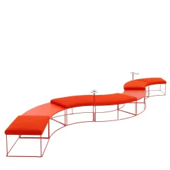 Panca modulare rossa GREG di Basaglia + Rota Nodari*Viganò & C. Clearance
