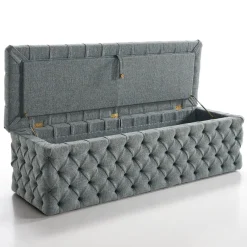 Panca portaoggetti grigia Teddy*Bedding Atelier New